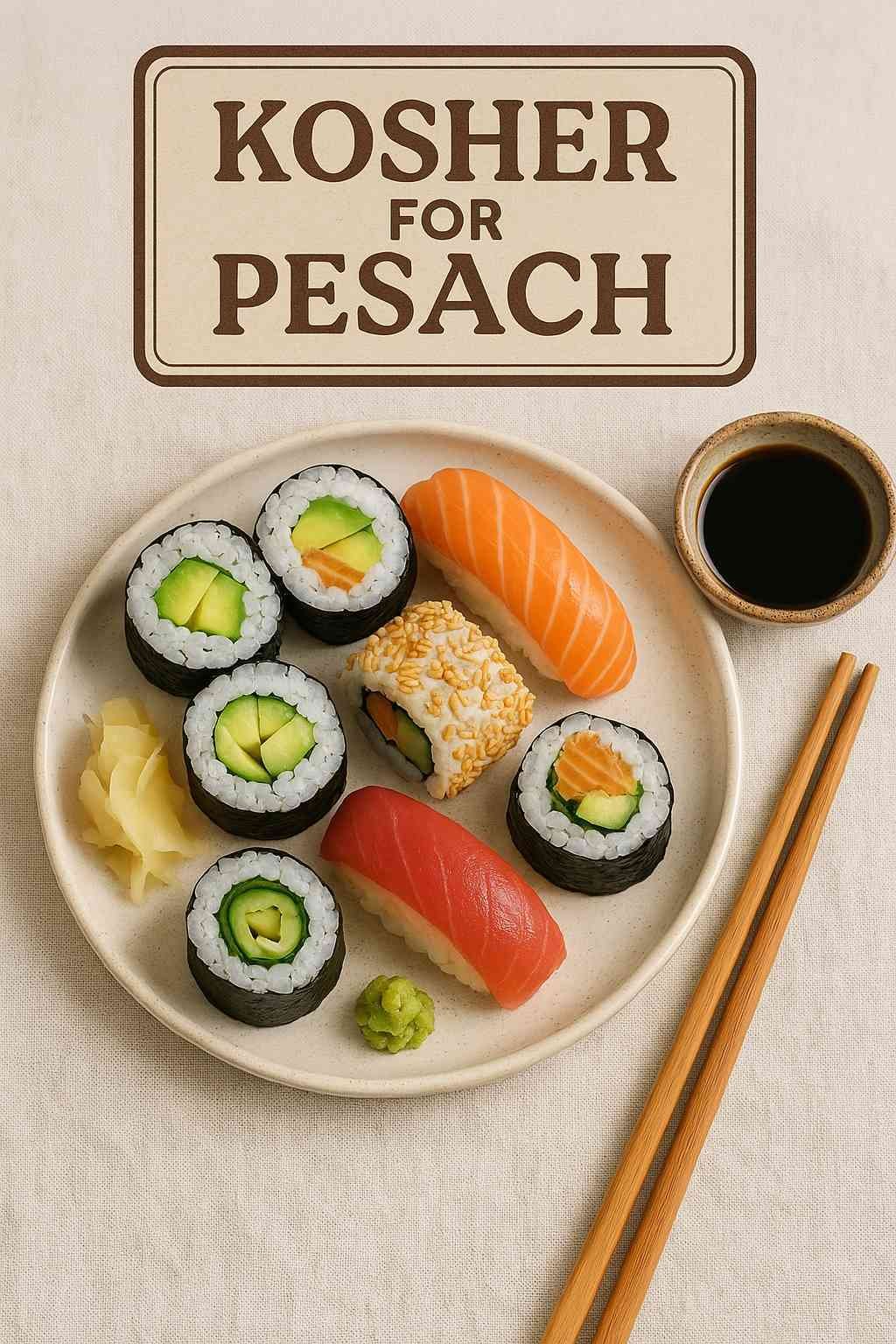 Kosher for Pesach Sushi Recipe (No Rice, No Chametz) - sushi